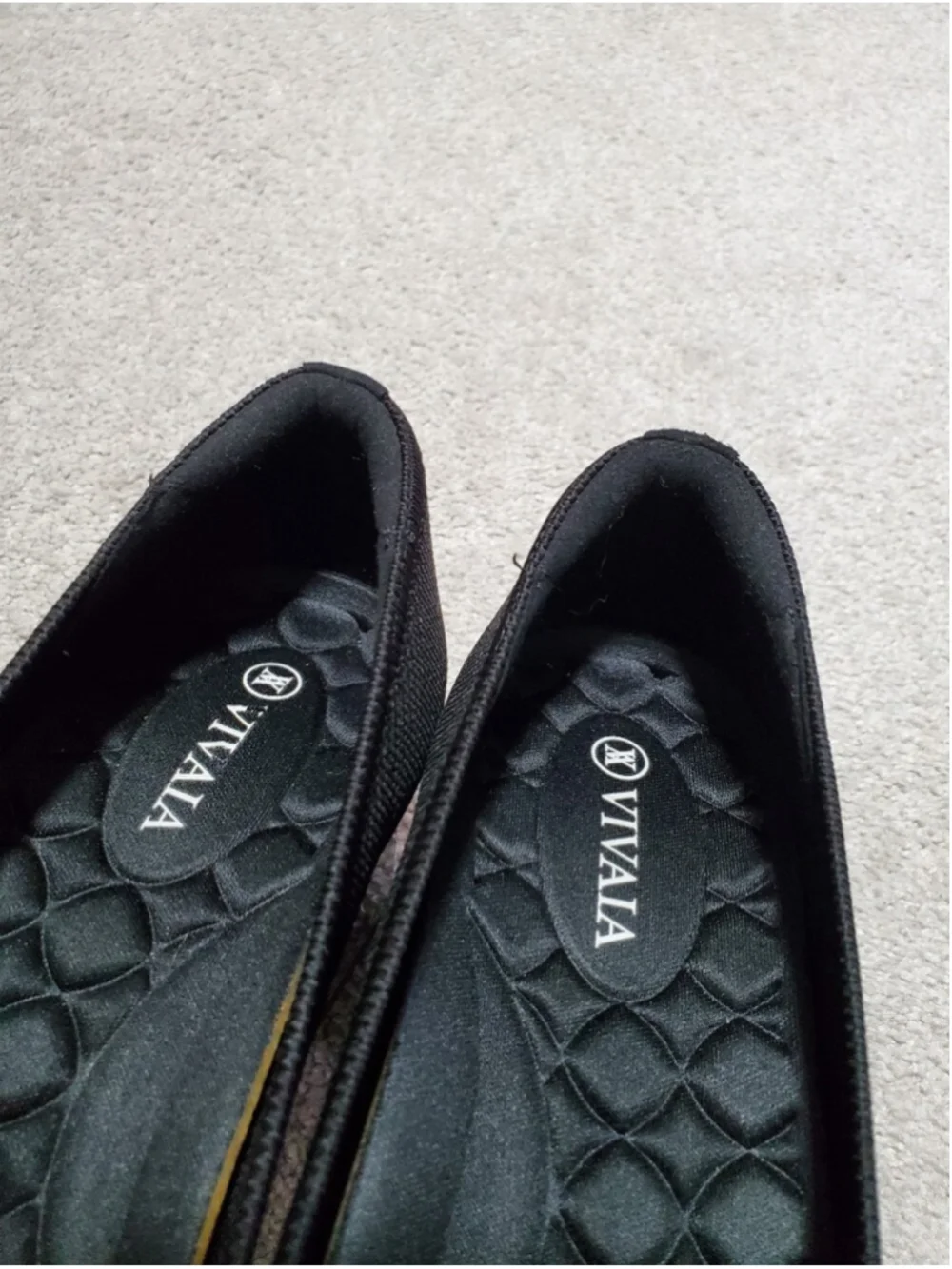 VIVAIA Aria Pointed Toe Clear Block Heel Pumps Shoes Black 40EU 9US Knit Slip-On